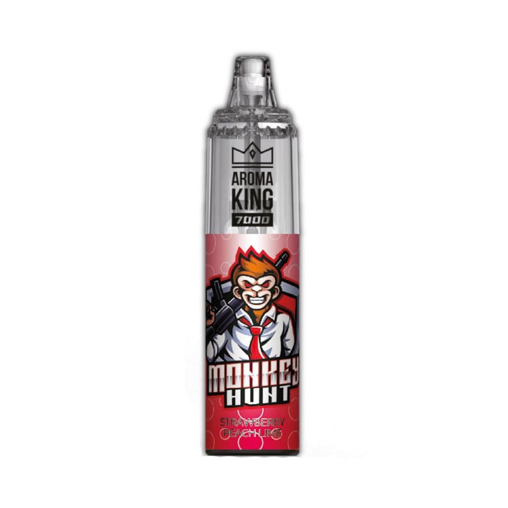 Aroma King 7000 Puff Rechargeable Disposable Vape Device Strawberry Peach Lime